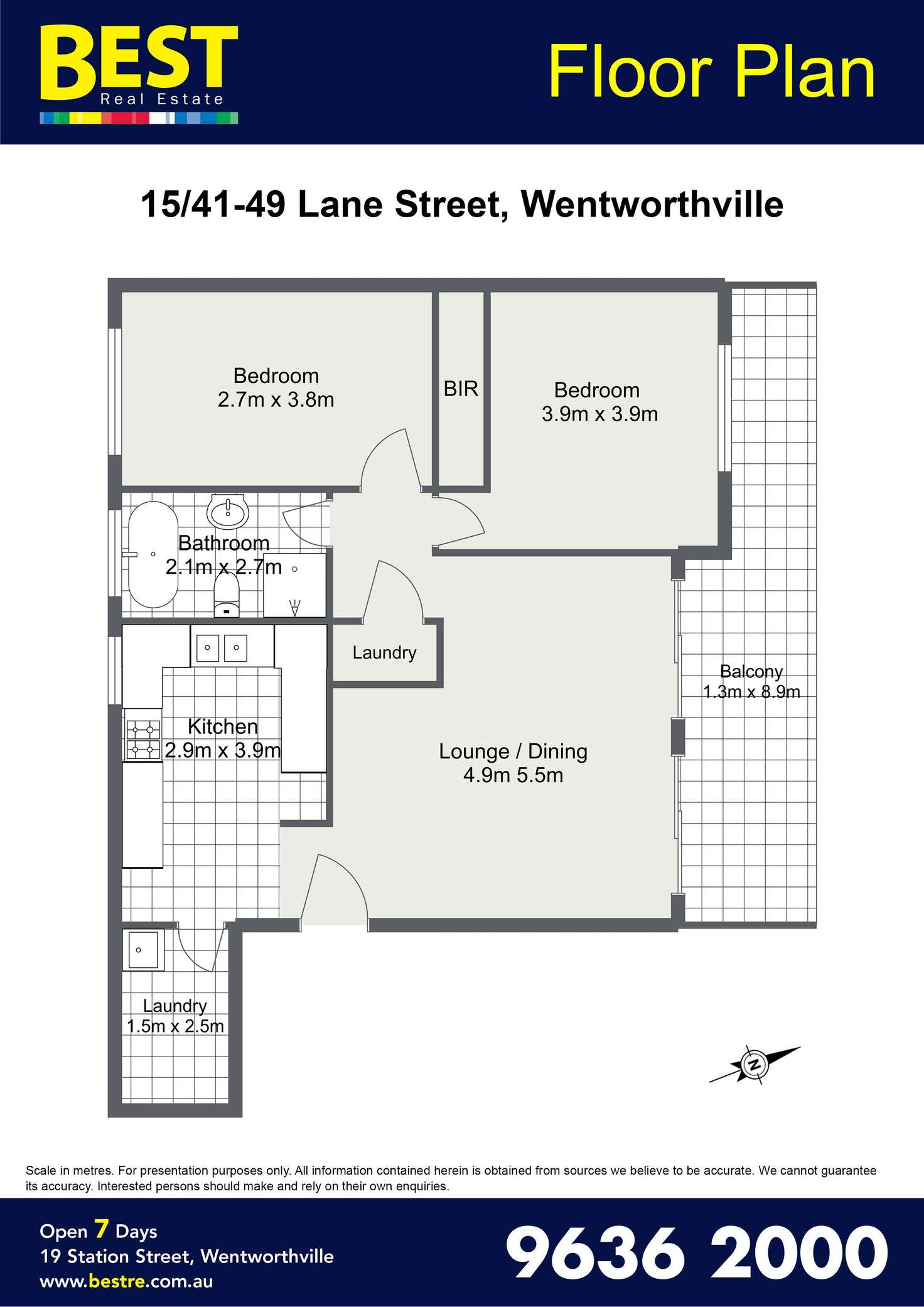 Floorplan of Homely unit listing, 15/41-49 Lane Street, Wentworthville NSW 2145