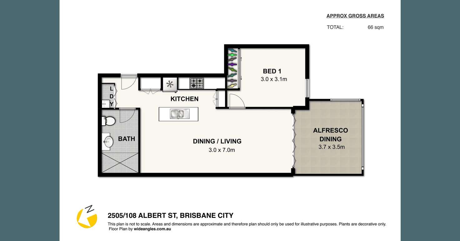 Floorplan of Homely apartment listing, 108 Albert Street, Brisbane QLD 4000