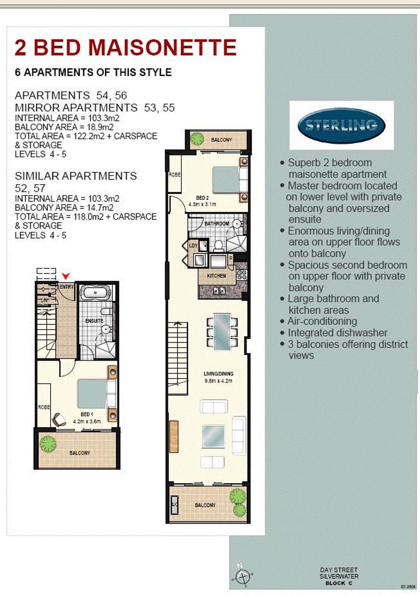 Floorplan of Homely unit listing, unit 57/18 Day, Silverwater NSW 2128