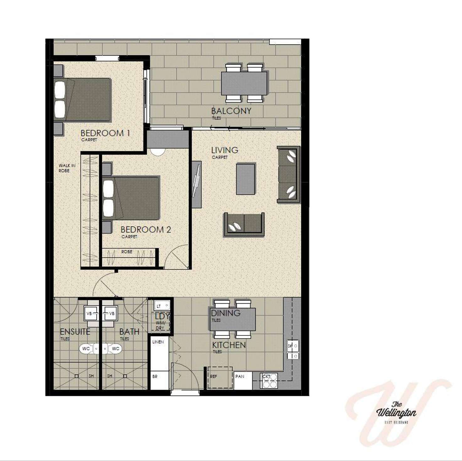 Floorplan of Homely apartment listing, Unit U87/45 Wellington Road, East Brisbane QLD 4169