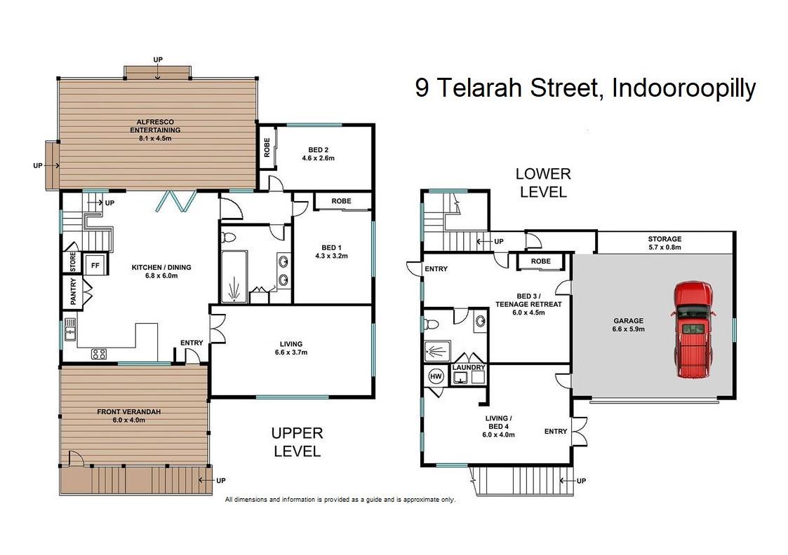 Floorplan of Homely house listing, 9 Telarah St, Indooroopilly QLD 4068
