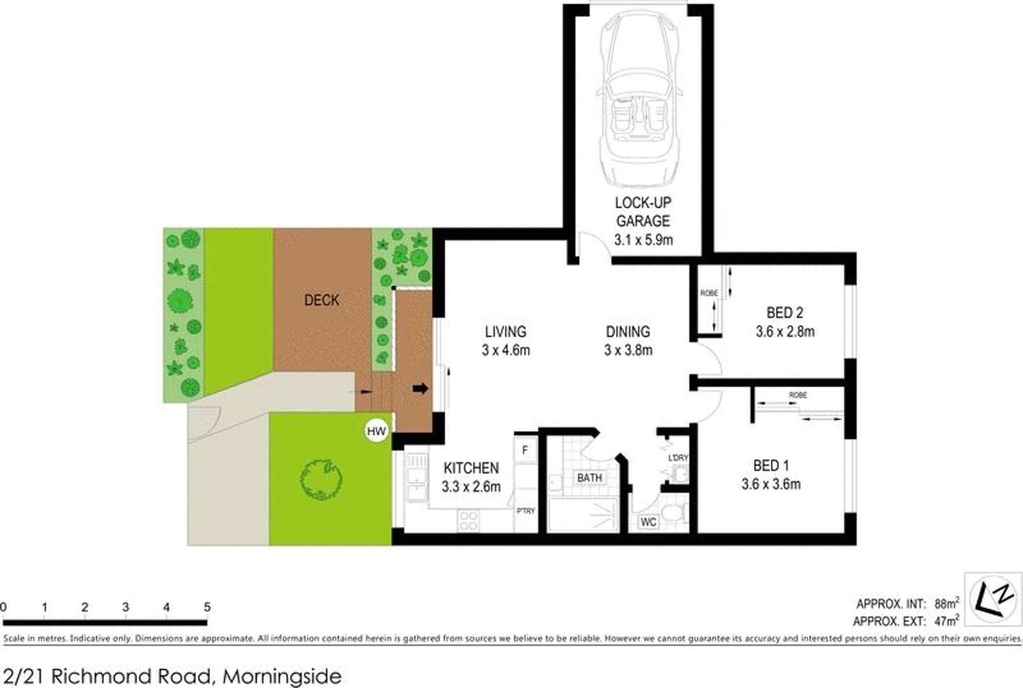 Floorplan of Homely townhouse listing, 2/21 Richmond Road, Morningside QLD 4170