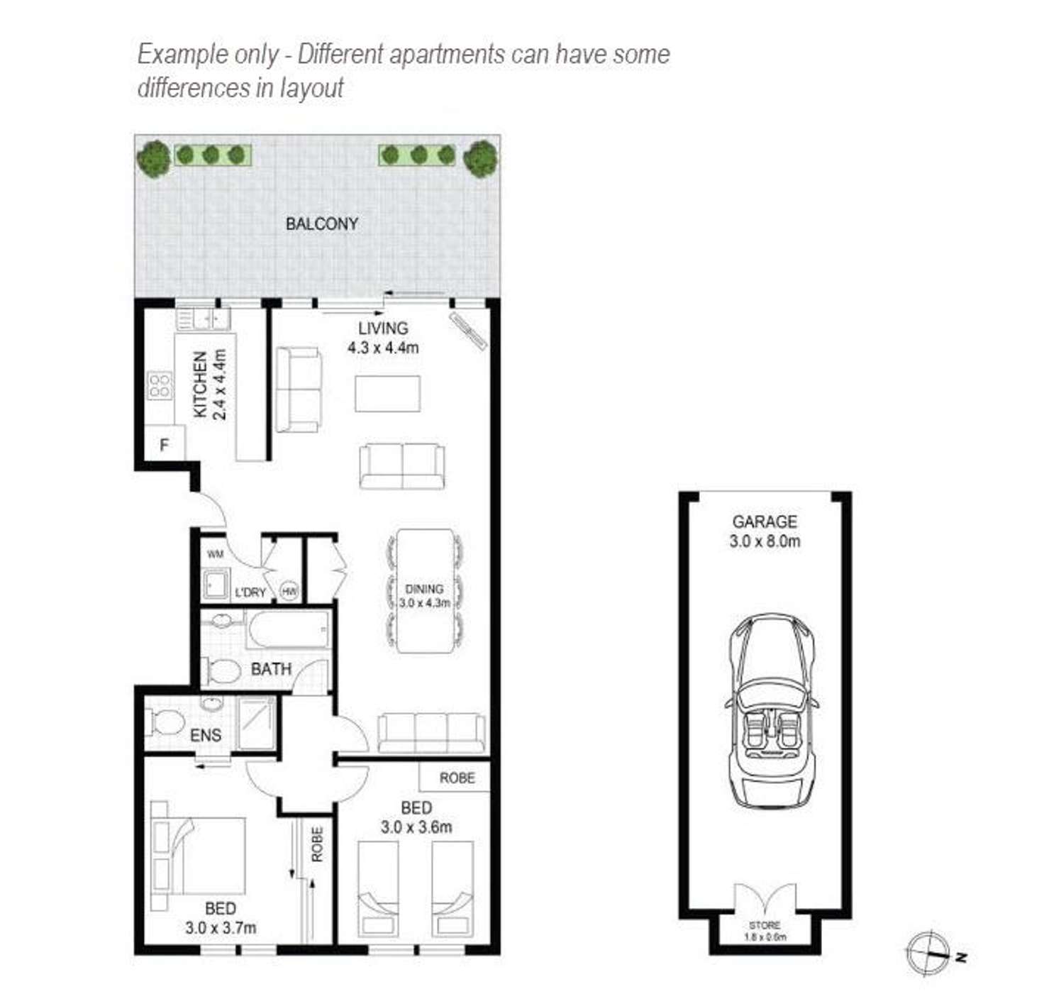 Floorplan of Homely apartment listing, 24 Scott Street, Byron Bay NSW 2481