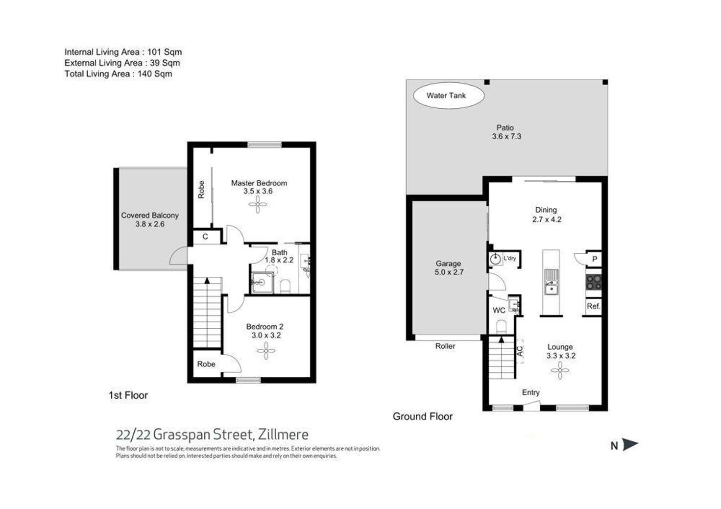 Floorplan of Homely townhouse listing, 22/22 Grasspan Street, Zillmere QLD 4034