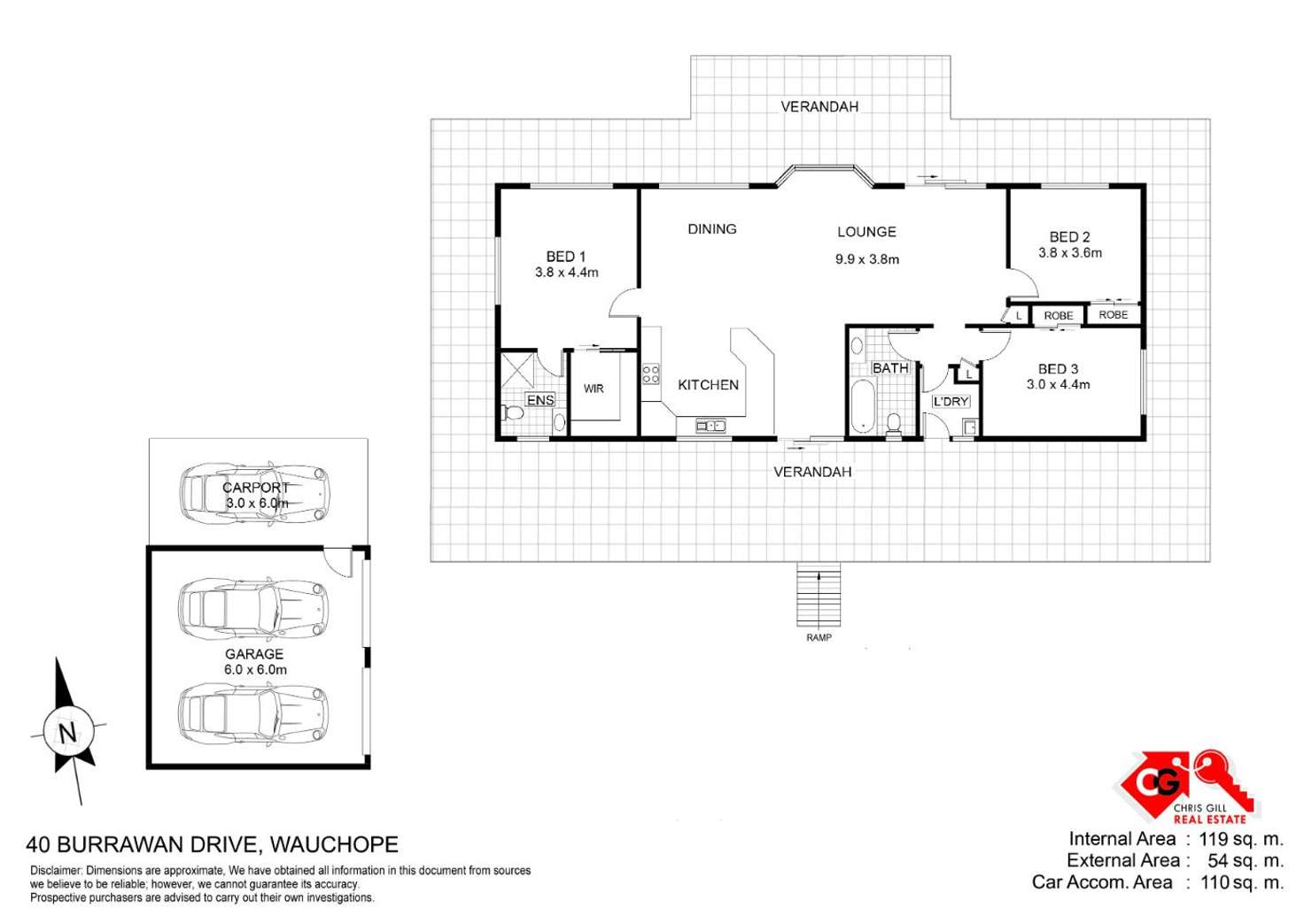 Floorplan of Homely house listing, 40 Burrawan Drive, Wauchope NSW 2446
