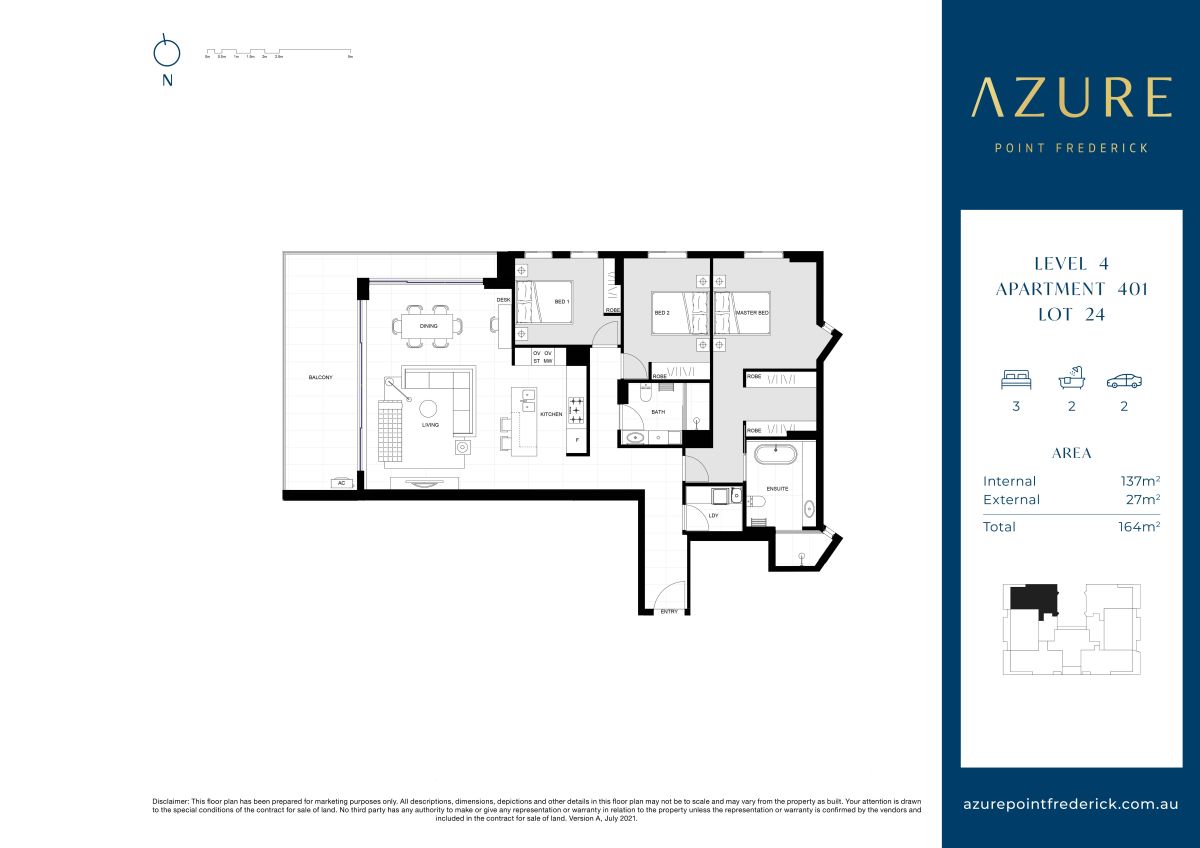 Floorplan of Homely unit listing, 401/142-144 Albany Street, Point Frederick NSW 2250