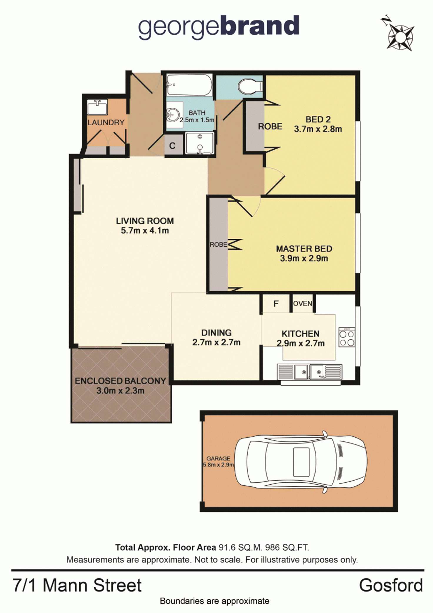 Floorplan of Homely unit listing, 7/1 Mann Street, Gosford NSW 2250