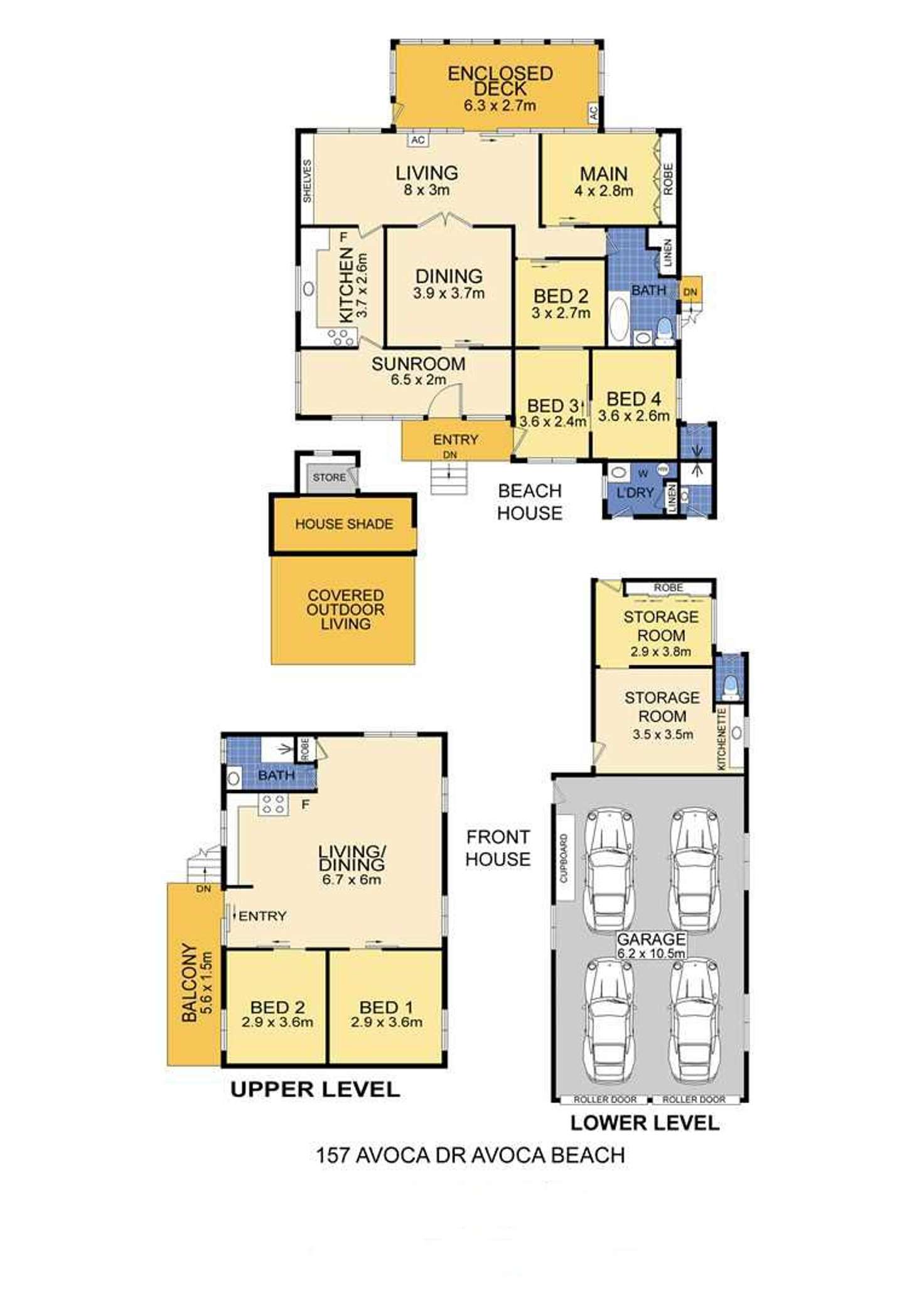 Floorplan of Homely house listing, 157 Avoca Drive, Avoca Beach NSW 2251