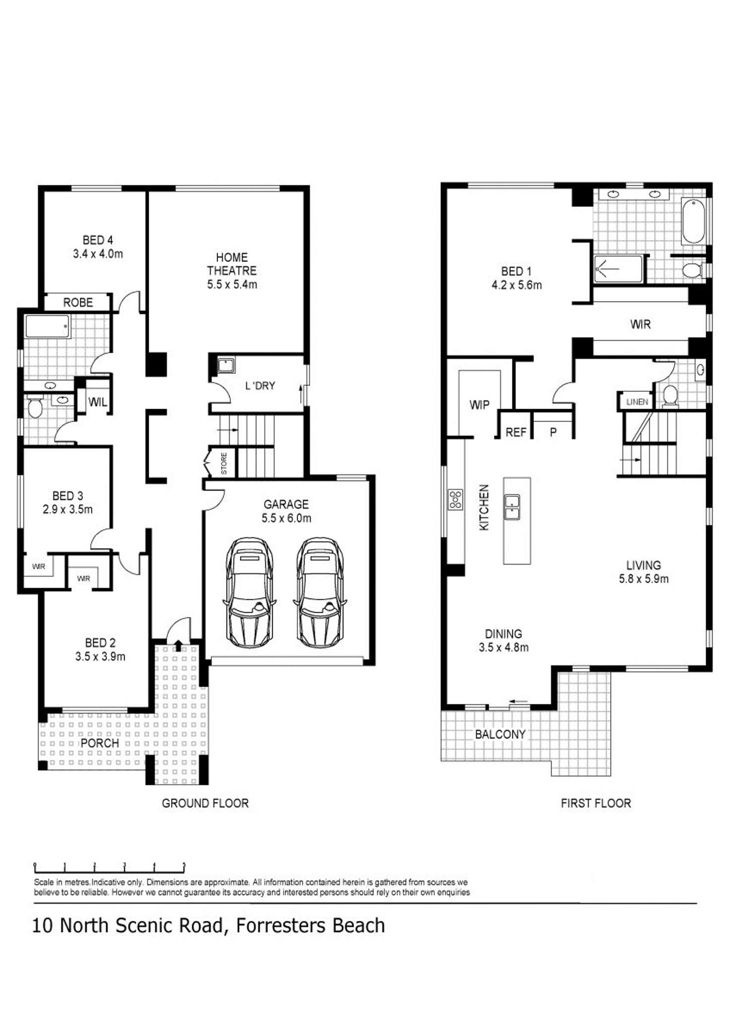 Floorplan of Homely house listing, 10 North Scenic Road, Forresters Beach NSW 2260