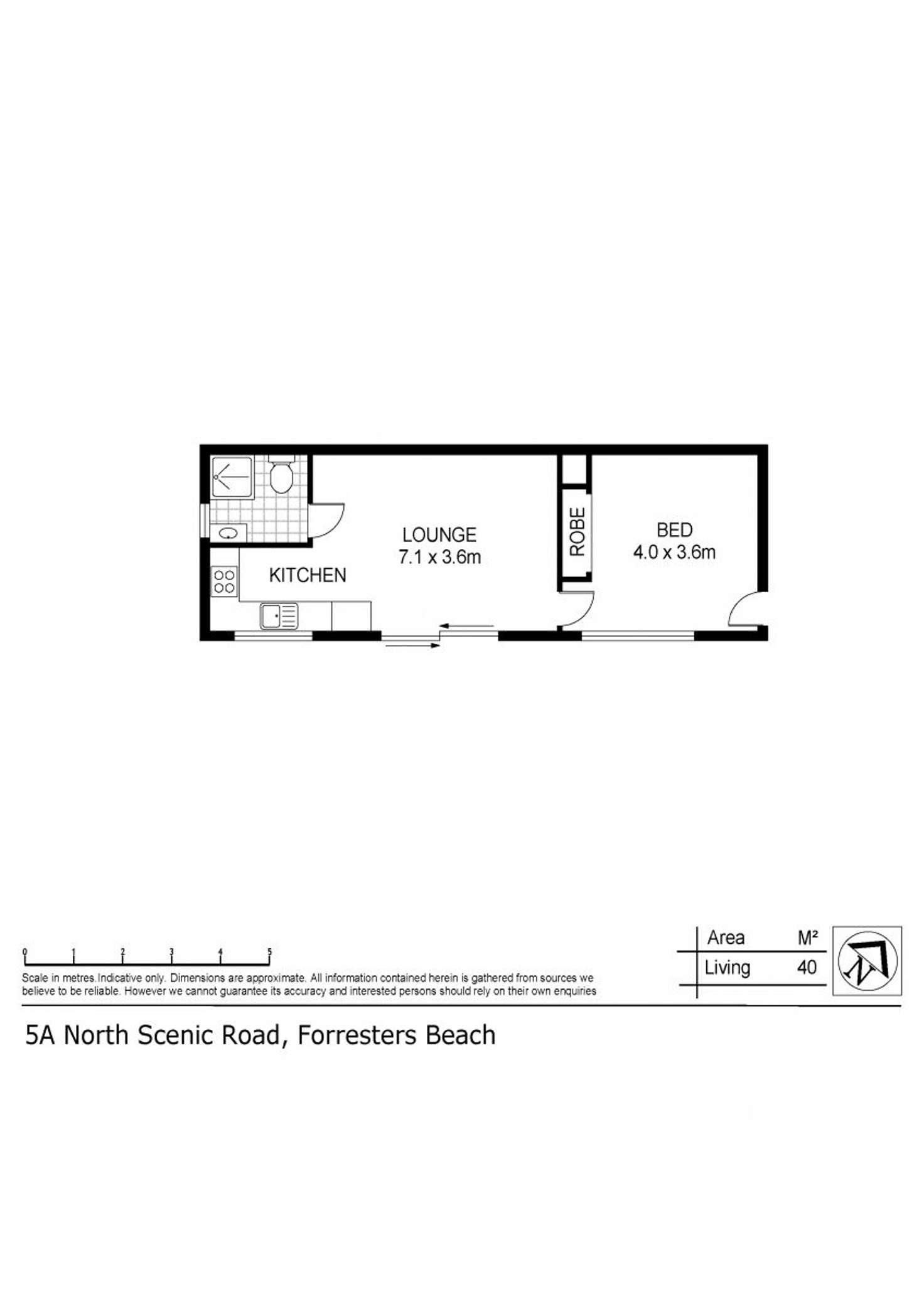 Floorplan of Homely unit listing, 5 North Scenic Road, Forresters Beach NSW 2260