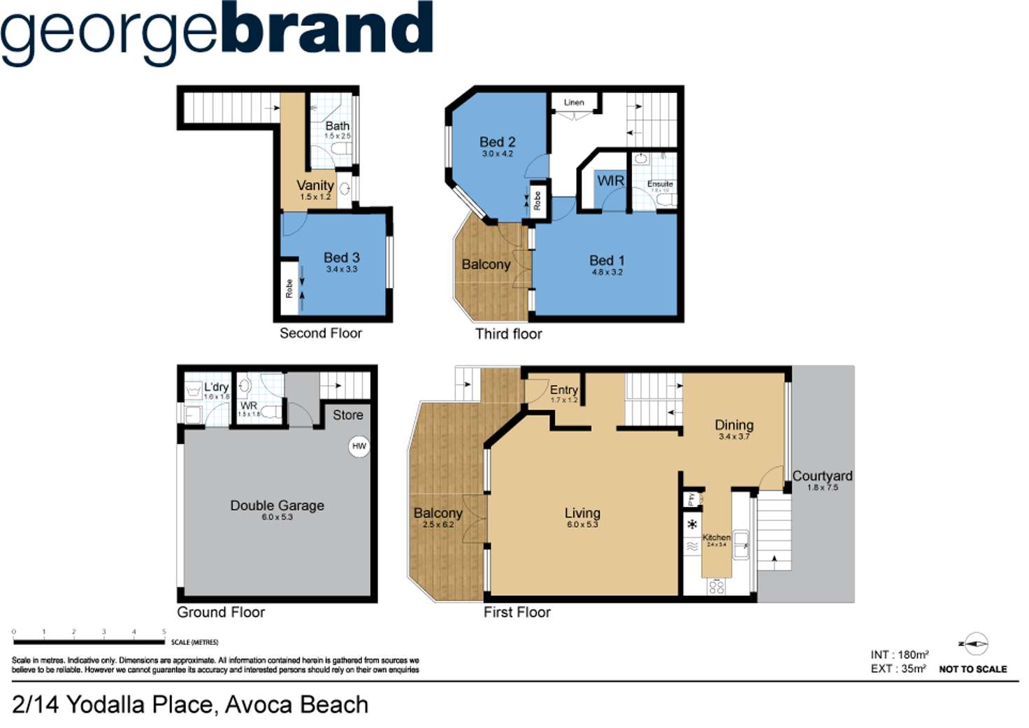 Floorplan of Homely townhouse listing, 2/14 Yodalla Place, Avoca Beach NSW 2251