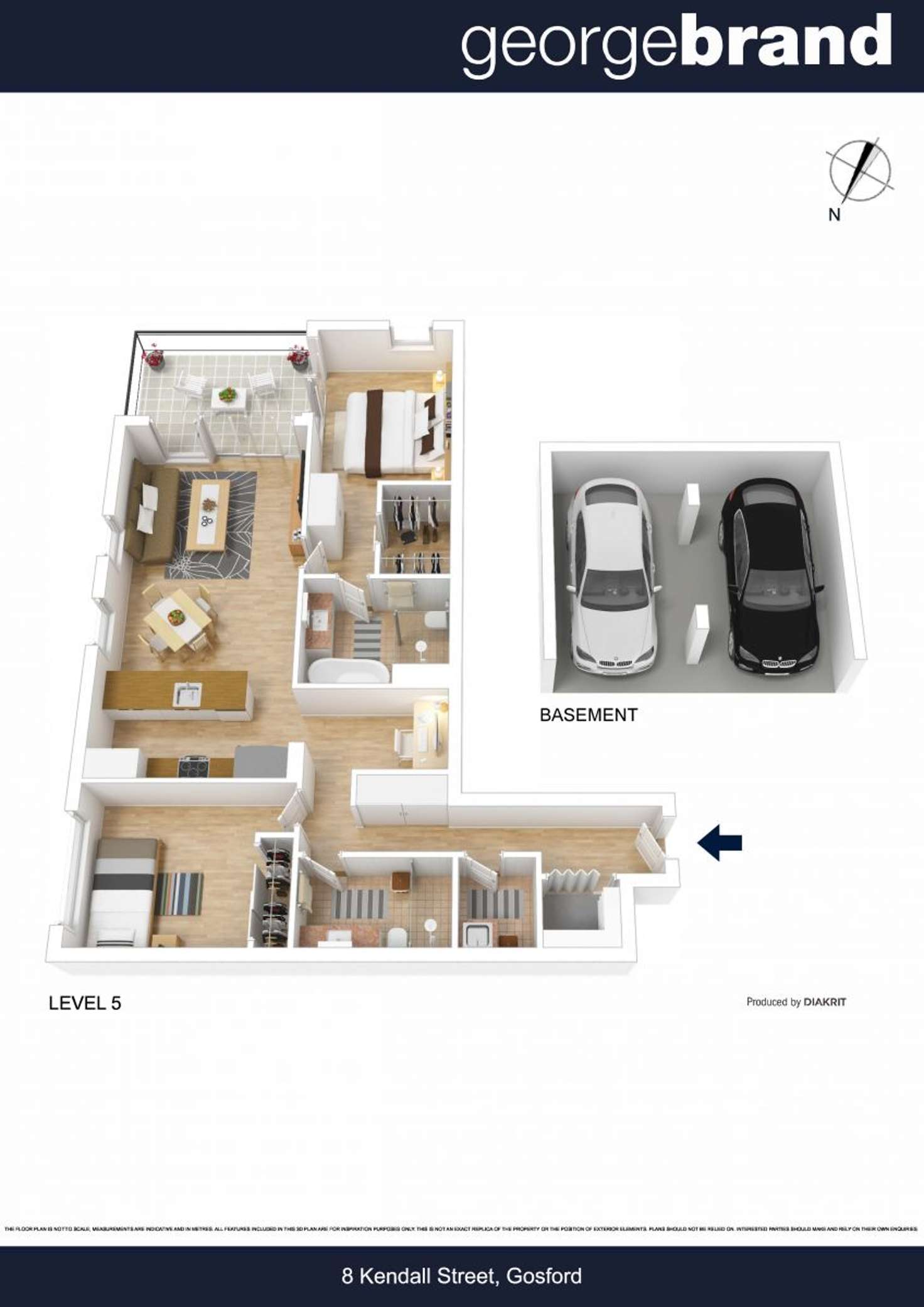 Floorplan of Homely unit listing, 504/8 Kendall Street, Gosford NSW 2250