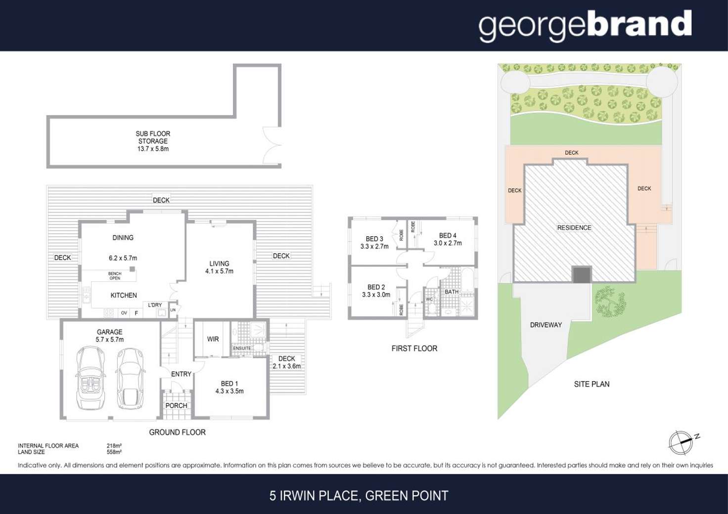Floorplan of Homely house listing, 5 Irwin Place, Green Point NSW 2251