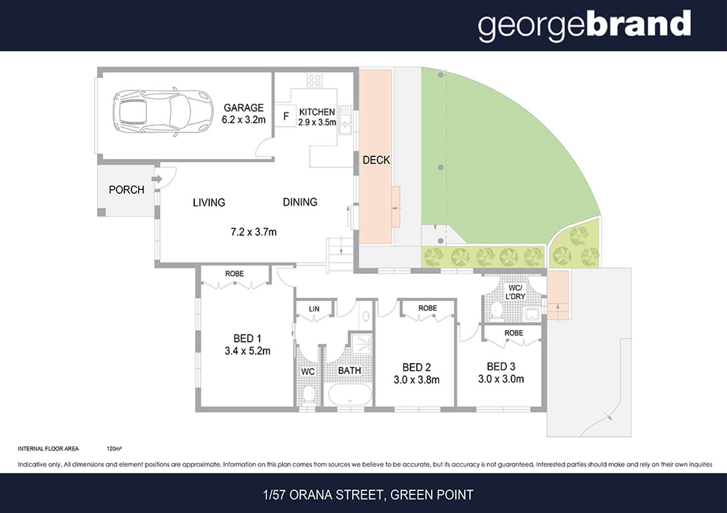 Floorplan of Homely house listing, 1/57 Orana St, Green Point NSW 2251