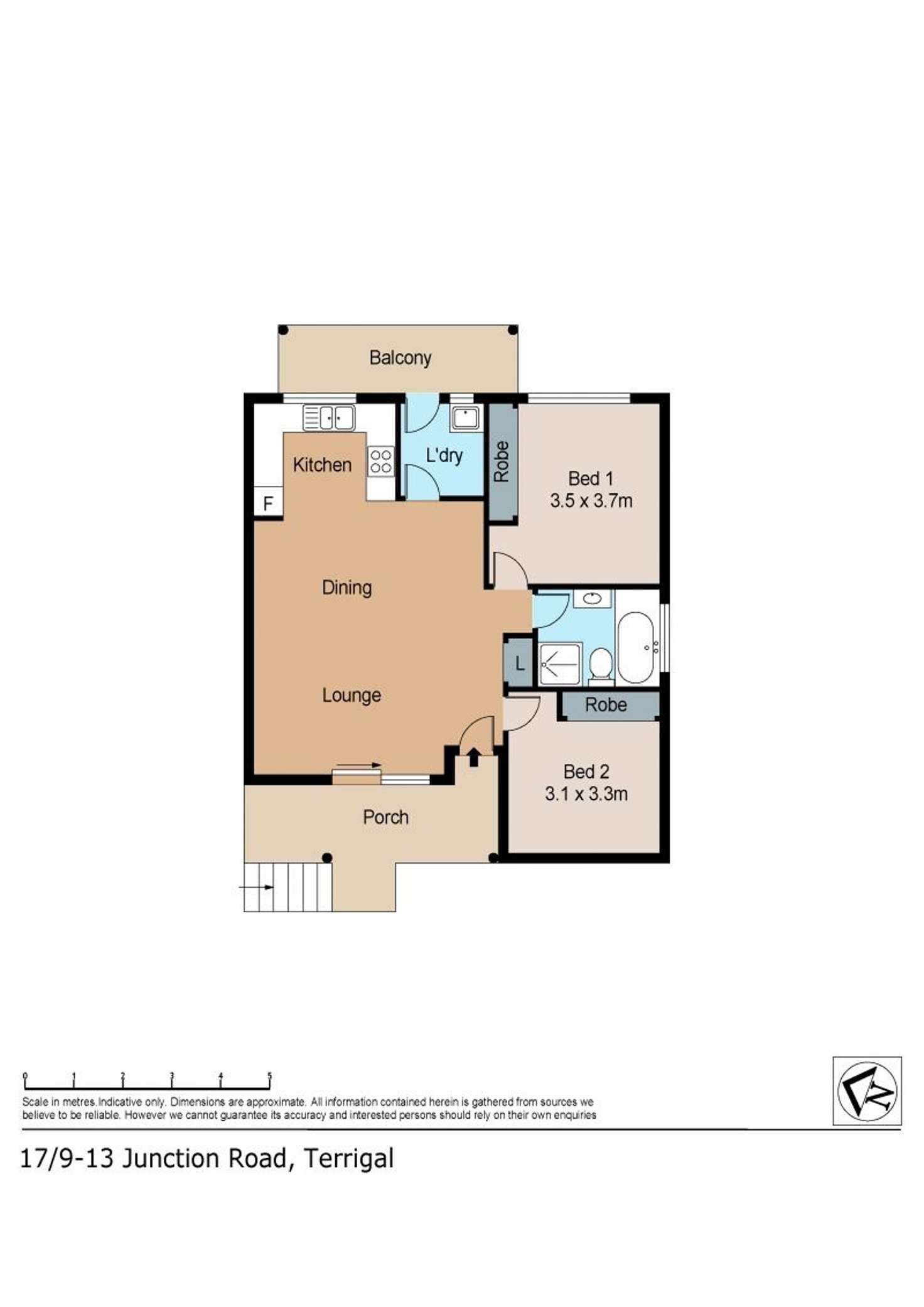 Floorplan of Homely unit listing, 17/9-13 Junction Road, Terrigal NSW 2260