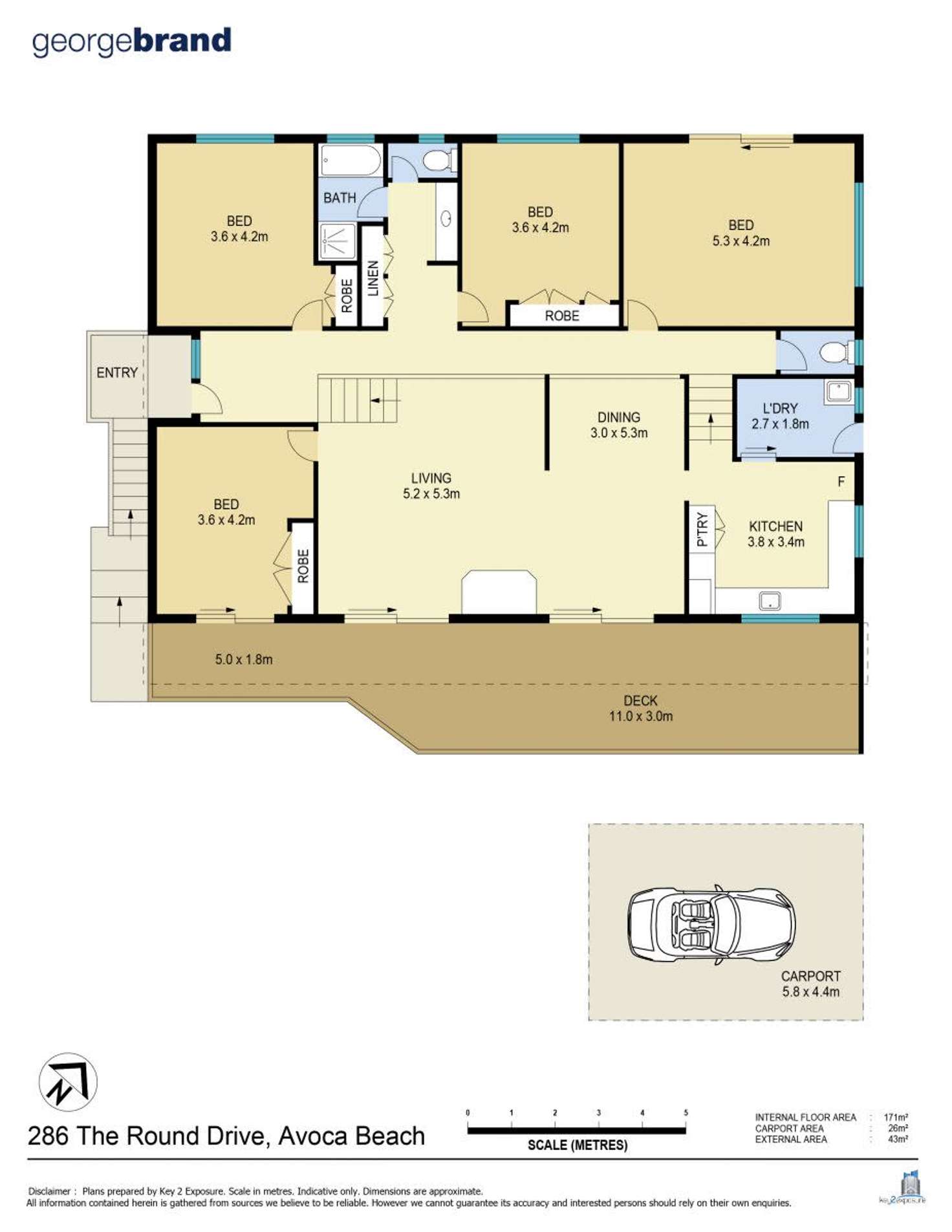 Floorplan of Homely house listing, 286 The Round Drive, Avoca Beach NSW 2251