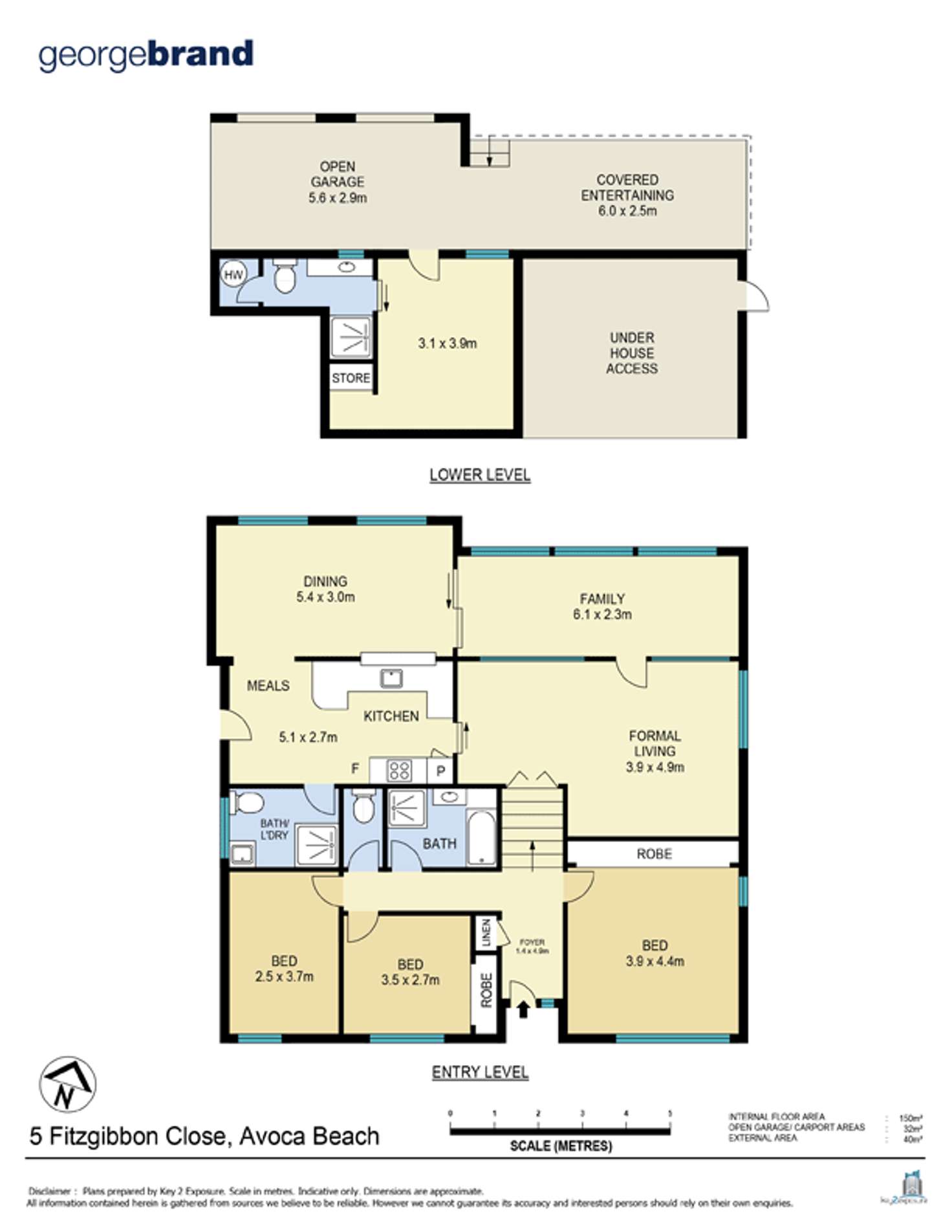 Floorplan of Homely house listing, 5 Fitzgibbon Cl, Avoca Beach NSW 2251