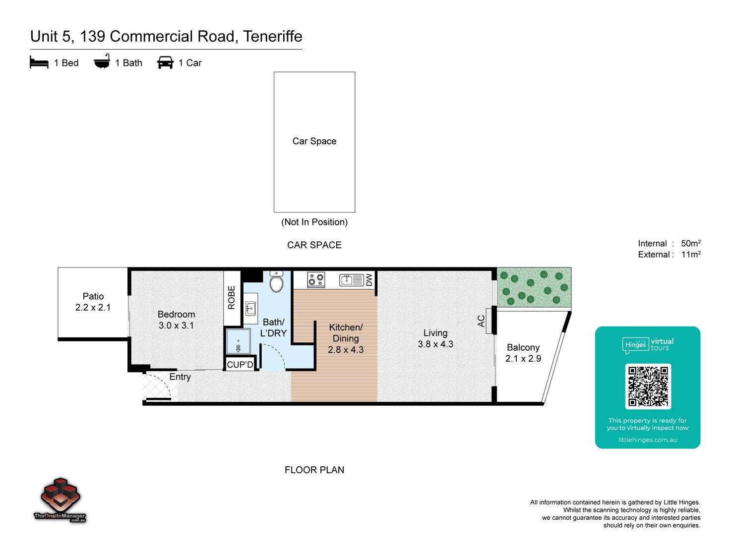Floorplan of Homely apartment listing, 5/139 Commercial Road, Teneriffe QLD 4005