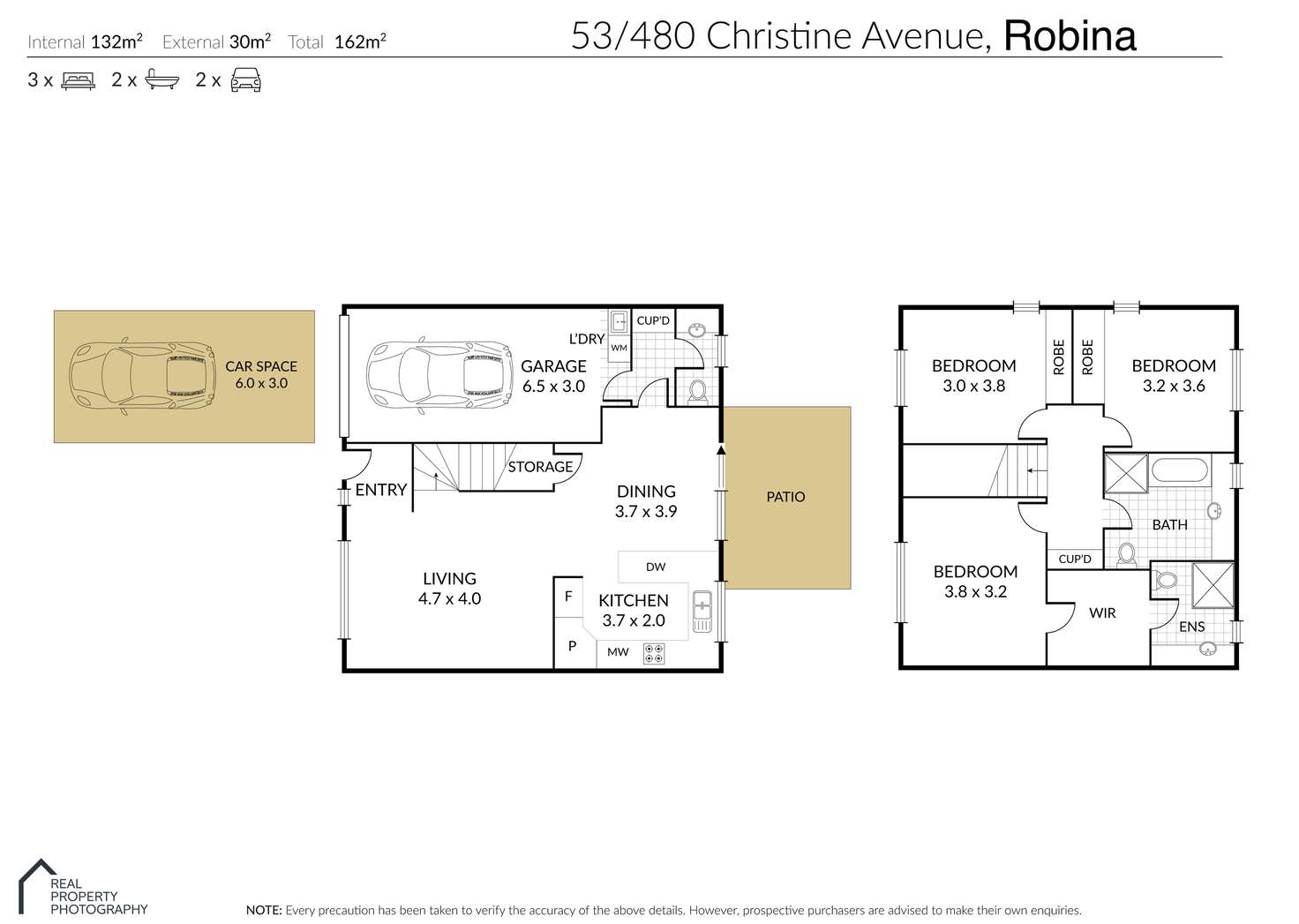 Floorplan of Homely townhouse listing, 53/480 Christine Avenue, Robina QLD 4226