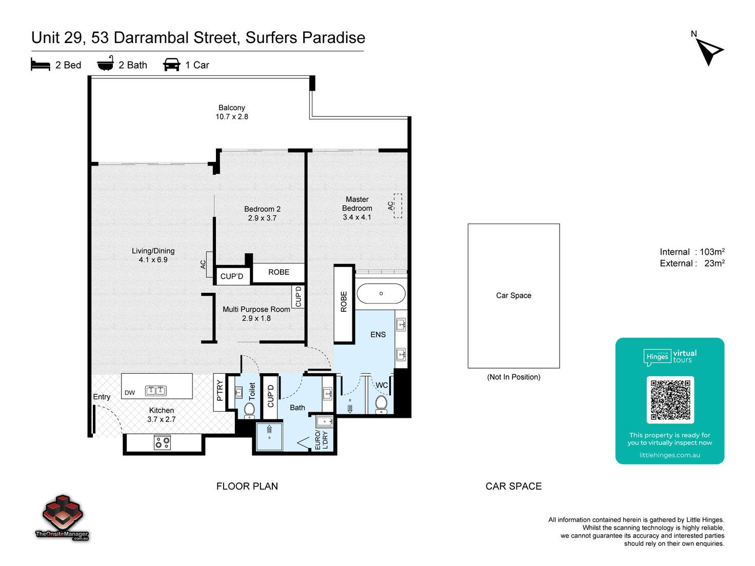Floorplan of Homely apartment listing, ID:21127085/53 Darrambal Street, Chevron Island QLD 4217