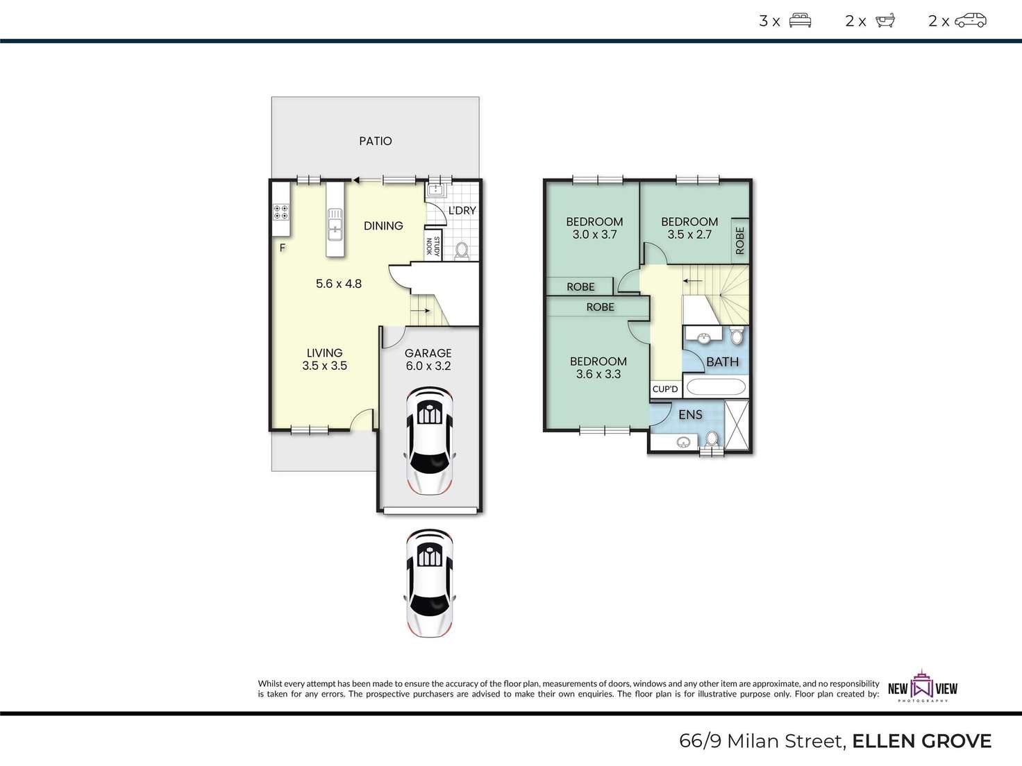 Floorplan of Homely townhouse listing, 66/9 Milan Street, Ellen Grove QLD 4078