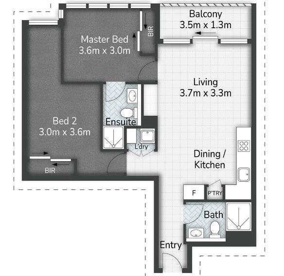Floorplan of Homely apartment listing, ID:21128320/1055 Ann Street, Newstead QLD 4006