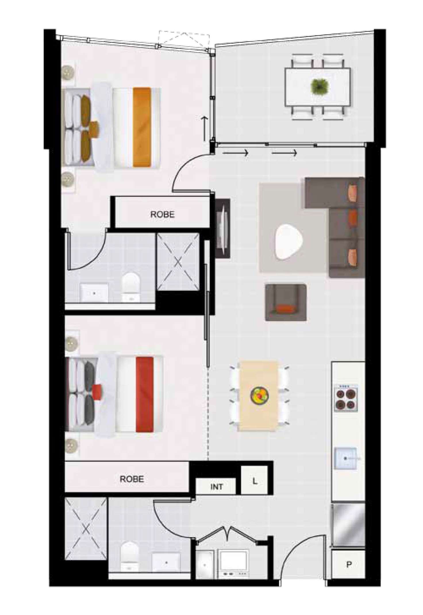 Floorplan of Homely apartment listing, ID:21130520/24 Stratton Street, Newstead QLD 4006