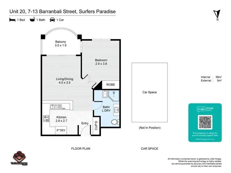 Floorplan of Homely unit listing, ID:21146788/7-13 Barranbali Street, Surfers Paradise QLD 4217