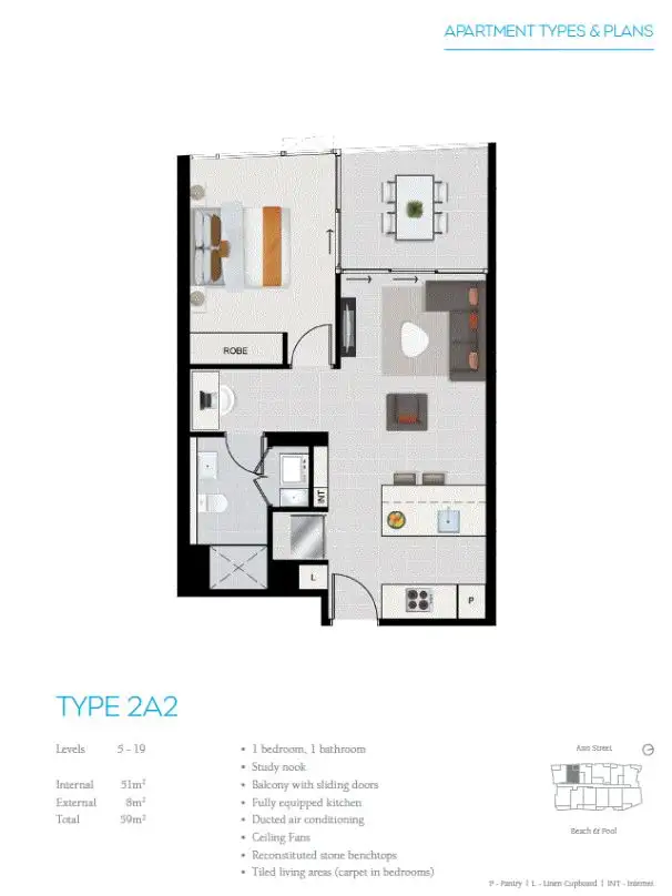 Floorplan of Homely apartment listing, ID:21151920/1055 Ann Street, Newstead QLD 4006