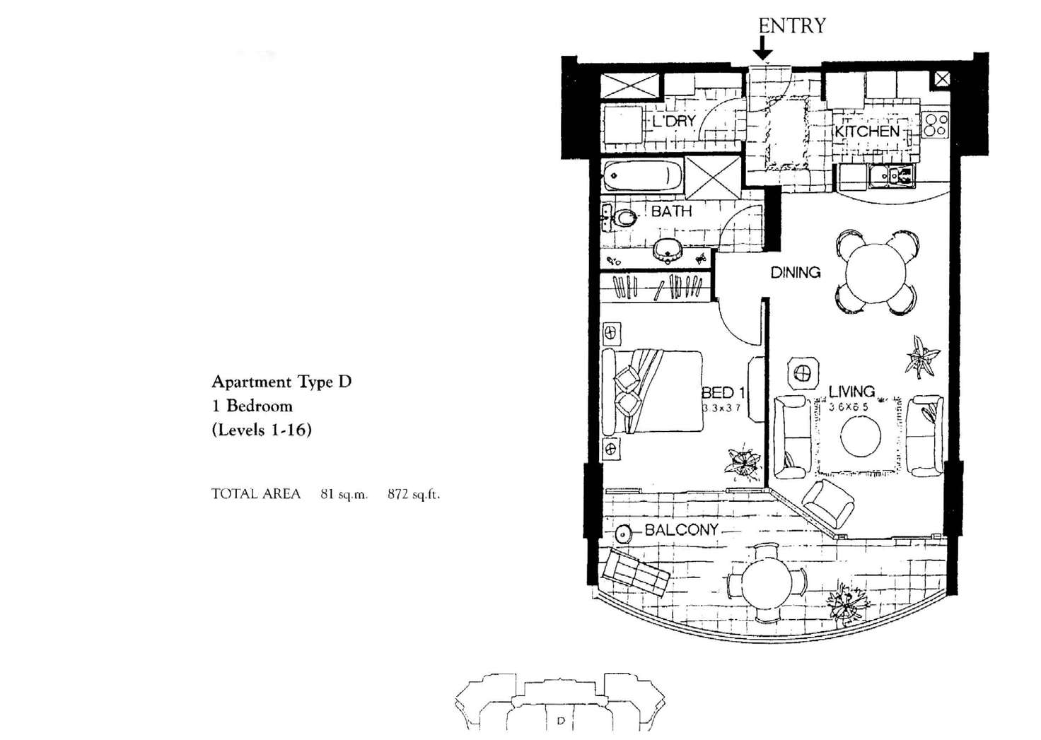 Floorplan of Homely apartment listing, ID:3891366/32 Macrossan Street, Brisbane City QLD 4000