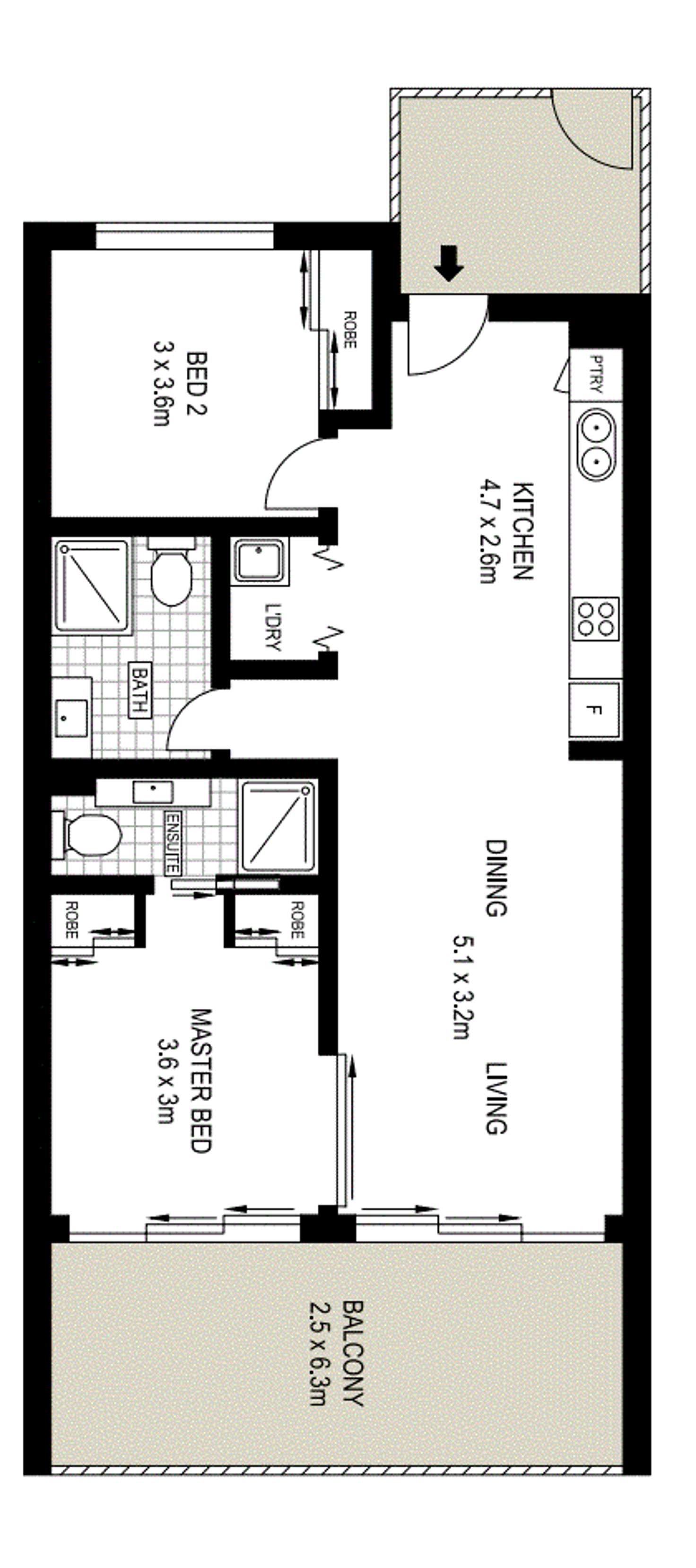 Floorplan of Homely apartment listing, 38/18 Riverbend Place, Bulimba QLD 4171