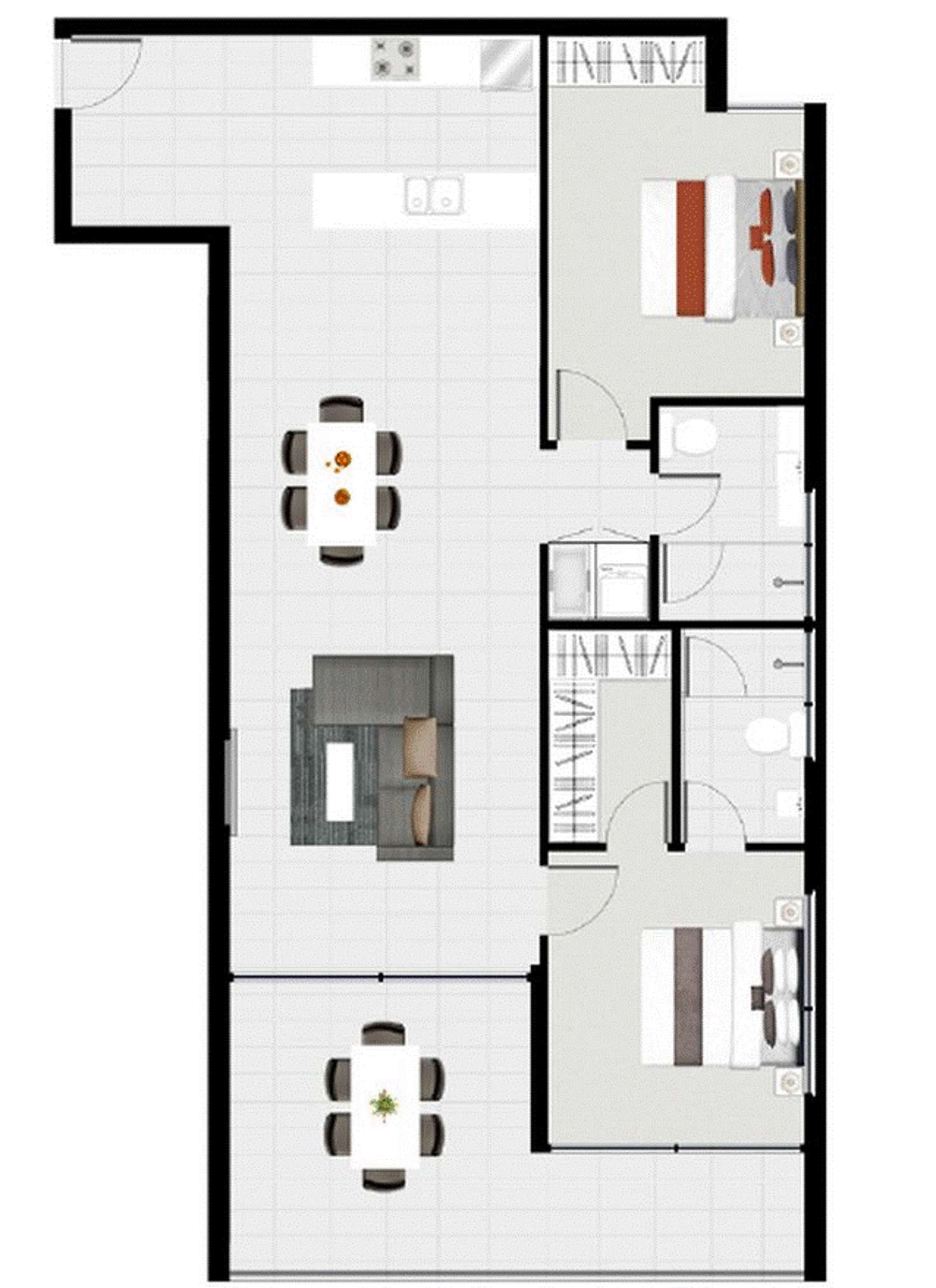 Floorplan of Homely apartment listing, ID:21065829/35 Gallway Street, Windsor QLD 4030