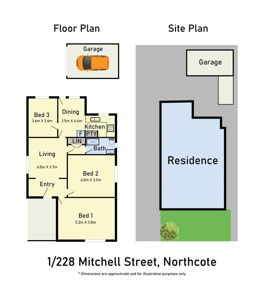Floorplan of Homely house listing, 1/228 Mitchell St, Northcote VIC 3070