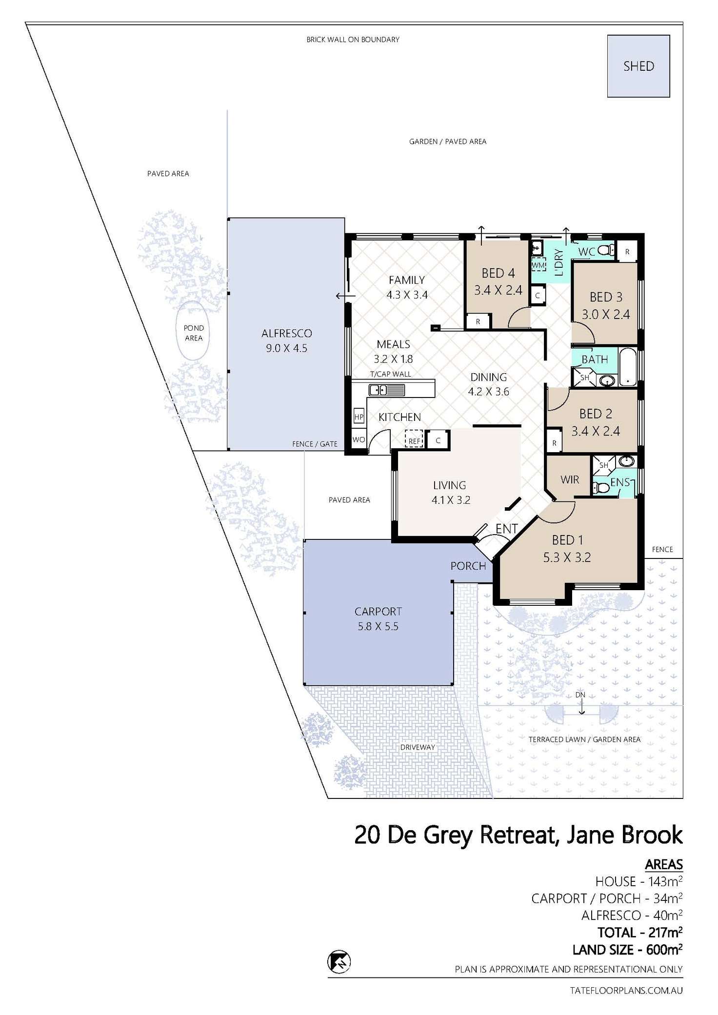 Floorplan of Homely house listing, 20 De Grey Retreat, Jane Brook WA 6056
