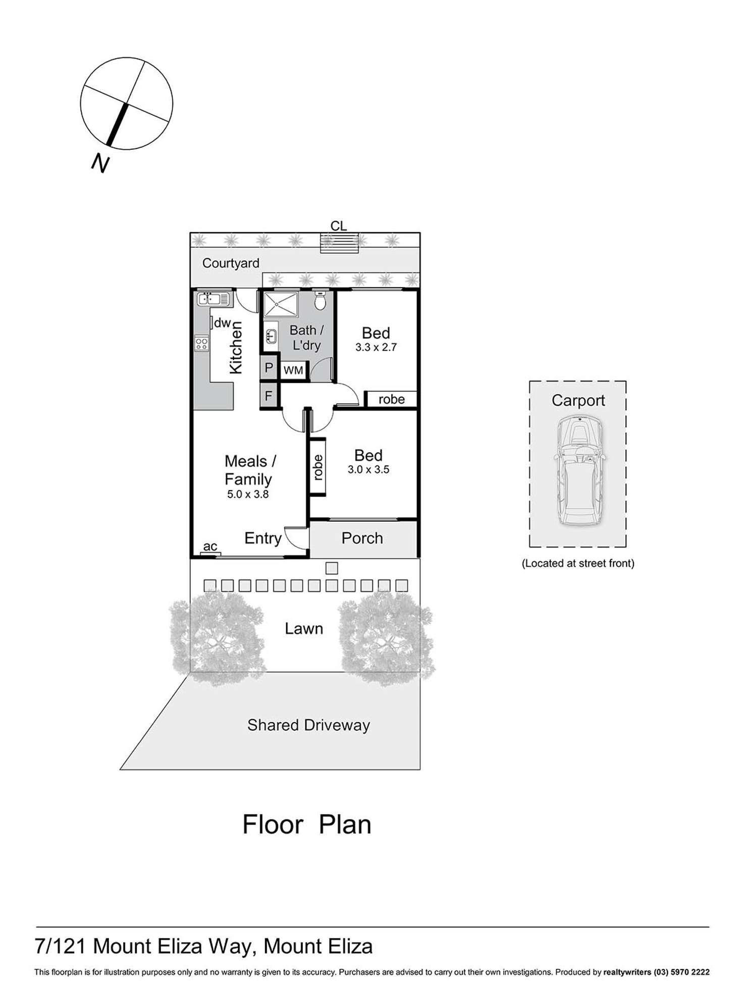Floorplan of Homely unit listing, 7/121 Mount Eliza Way, Mount Eliza VIC 3930