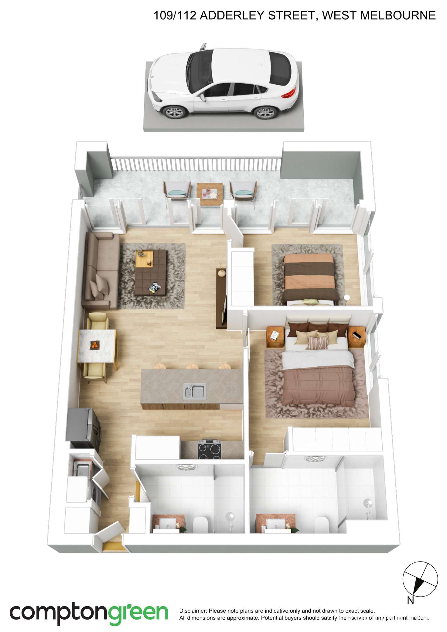 Floorplan of Homely apartment listing, 109/112 Adderley Street, West Melbourne VIC 3003
