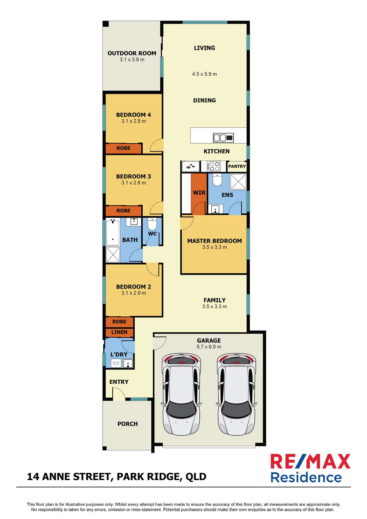 Floorplan of Homely house listing, 14 Anne Street, Park Ridge QLD 4125