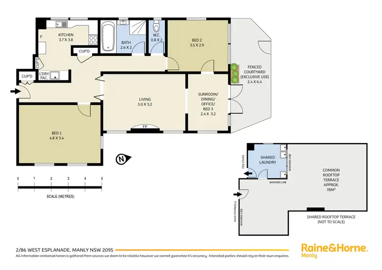 Floorplan of Homely apartment listing, 2/86 West Esplanade, Manly NSW 2095