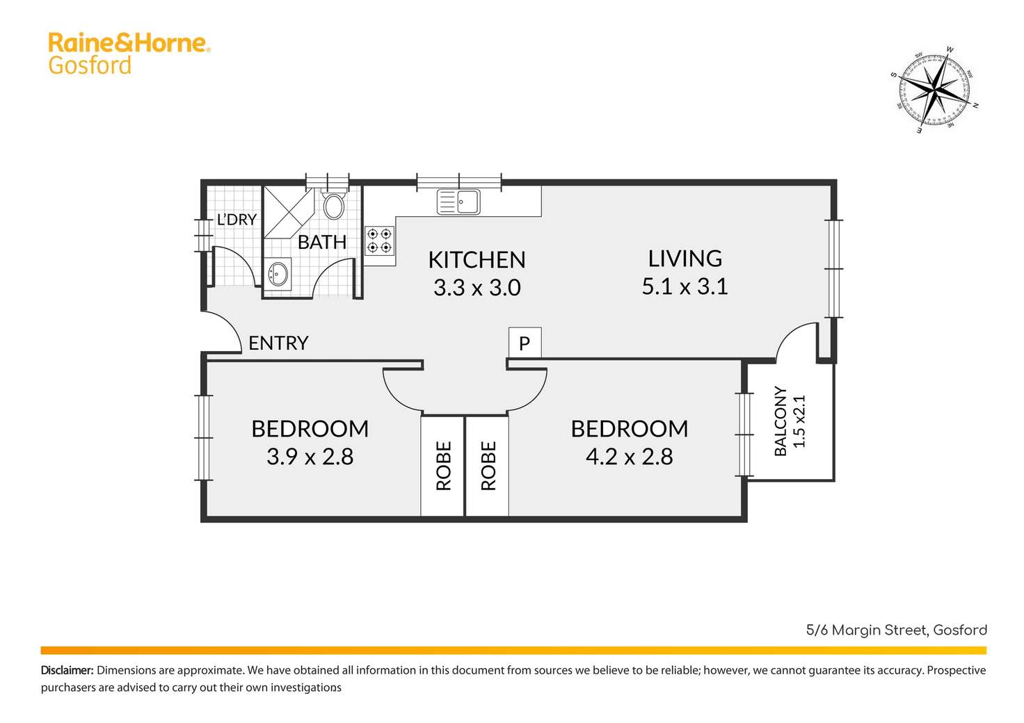 Floorplan of Homely unit listing, 5/6 Margin Street, Gosford NSW 2250