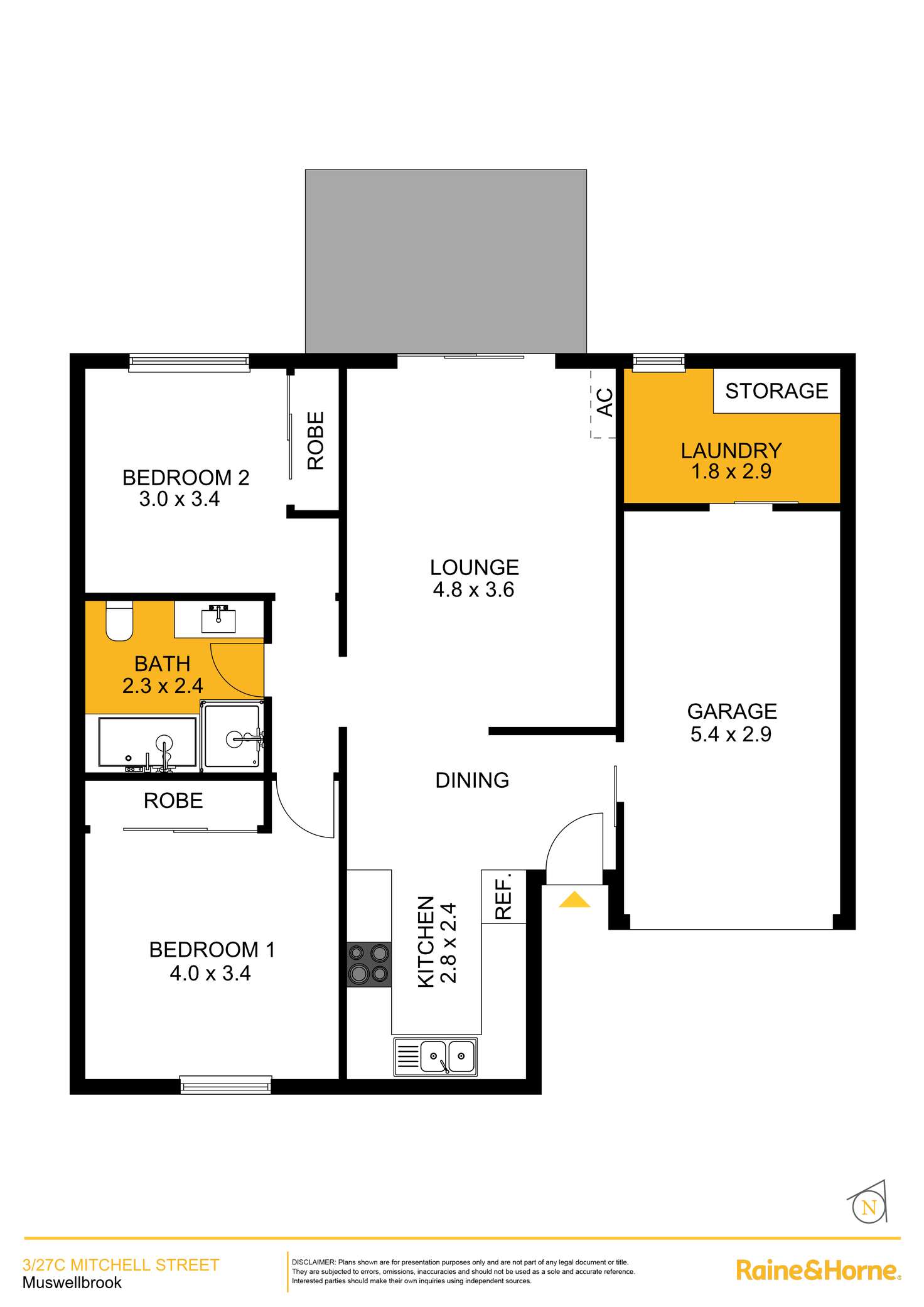 Floorplan of Homely villa listing, 3/27C Mitchell Street, Muswellbrook NSW 2333