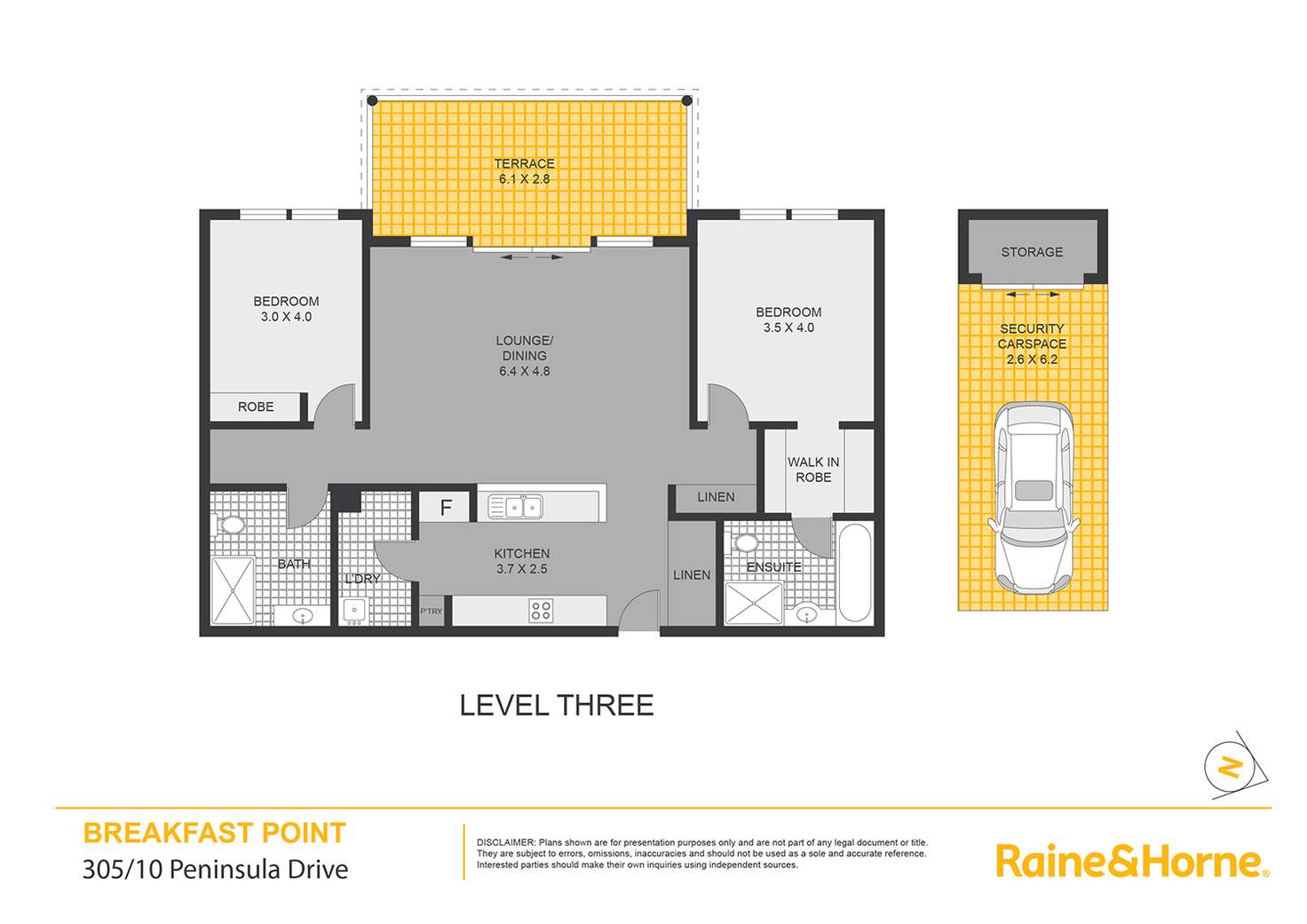 Floorplan of Homely apartment listing, 305/10 Peninsula Drive, Breakfast Point NSW 2137
