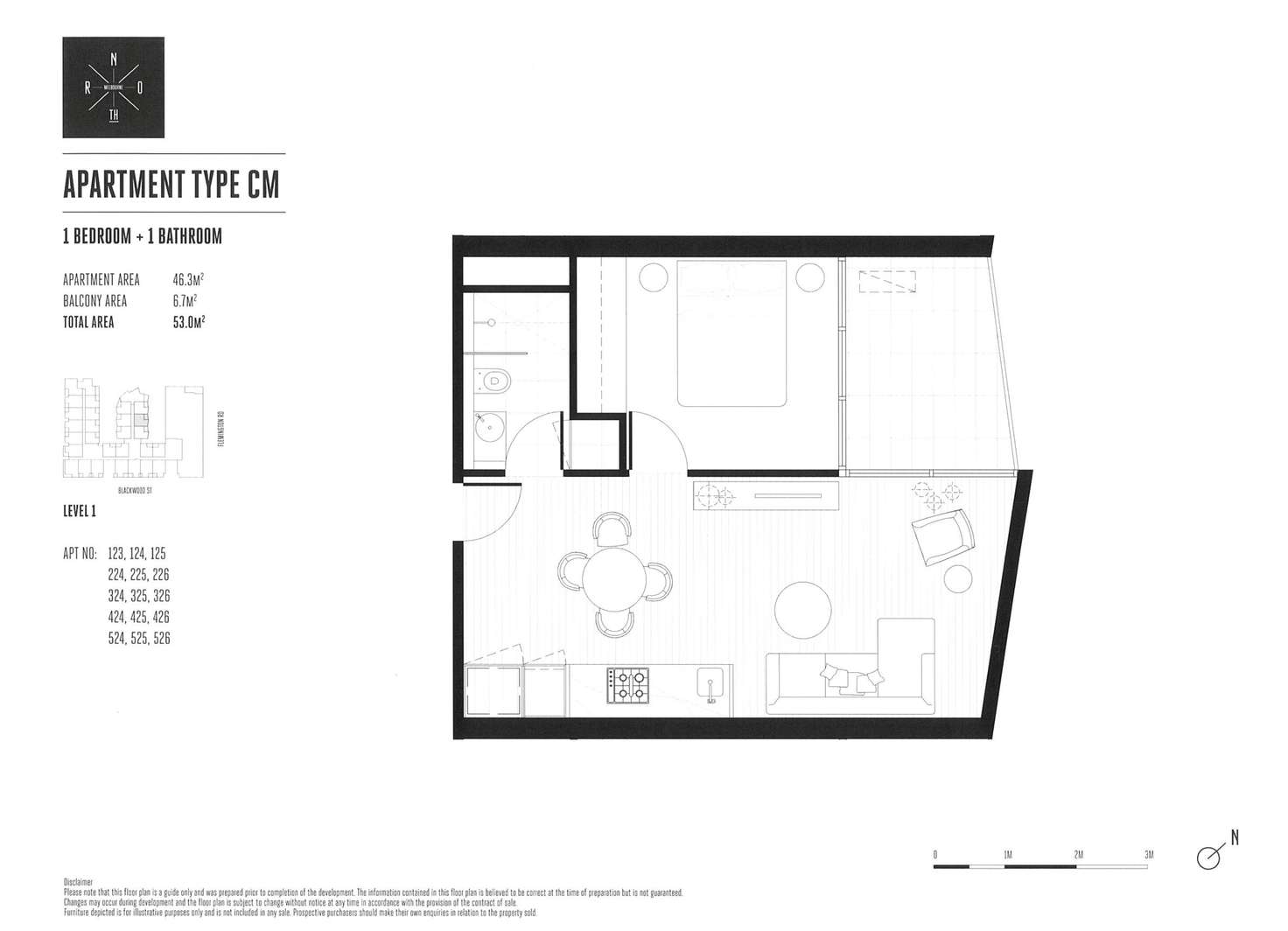 Floorplan of Homely apartment listing, 225/23 Blackwood Street, North Melbourne VIC 3051