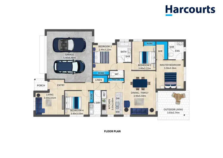 Floorplan of Homely house listing, 4 Happy Way, Palmview QLD 4553