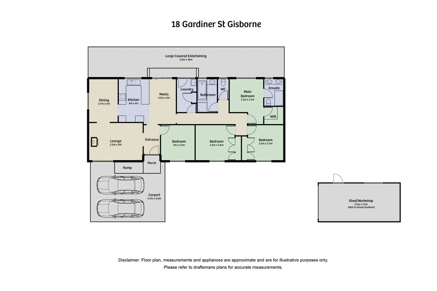 Floorplan of Homely house listing, 18 Gardiner Street, Gisborne VIC 3437