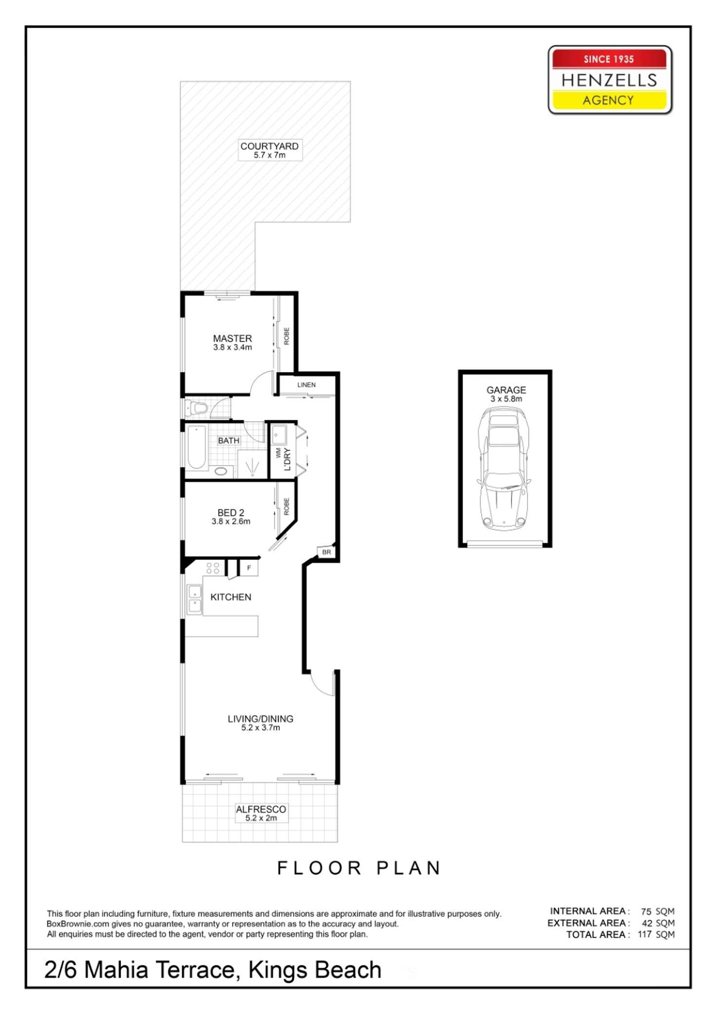 Floorplan of Homely unit listing, 2/6 Mahia Terrace, Kings Beach QLD 4551