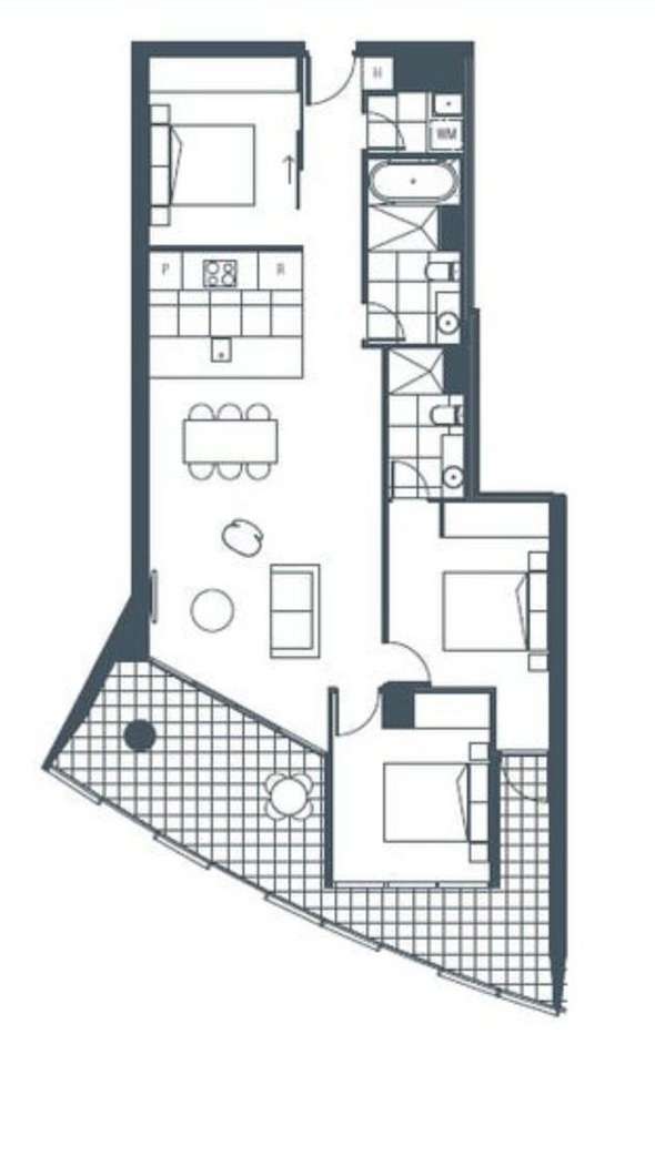 Floorplan of Homely apartment listing, 323/555 St Kilda Road, Melbourne VIC 3004