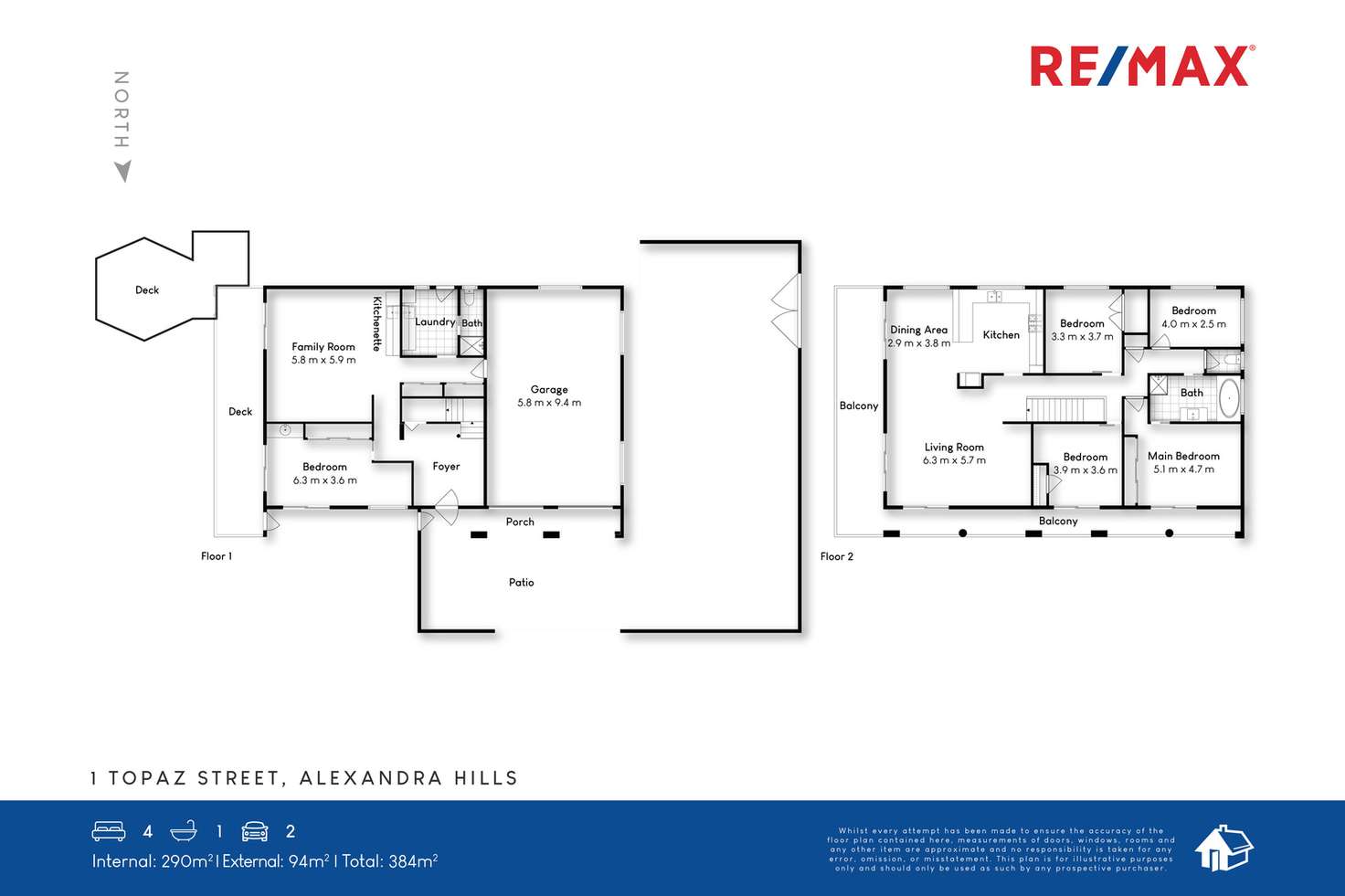 Floorplan of Homely house listing, 1 Topaz Street, Alexandra Hills QLD 4161