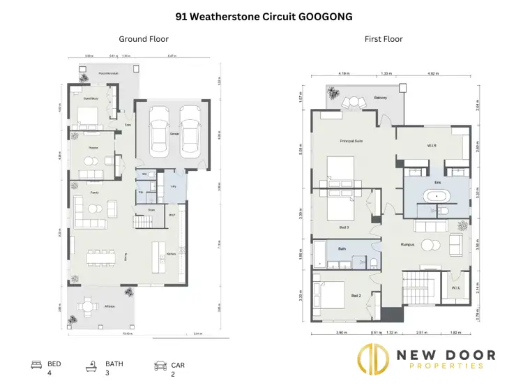 Floorplan of Homely house listing, 91 Weatherstone Circuit, Googong NSW 2620