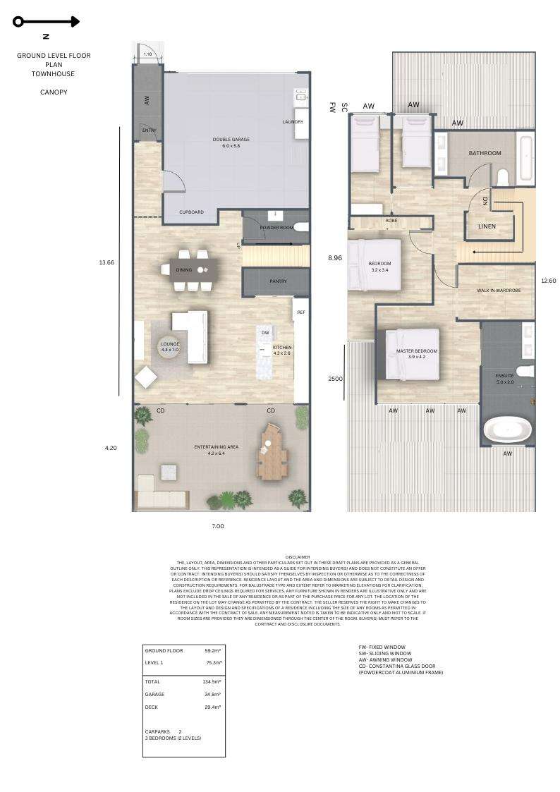 Floorplan of Homely townhouse listing, 113/390 Simpsons Road, Bardon QLD 4065