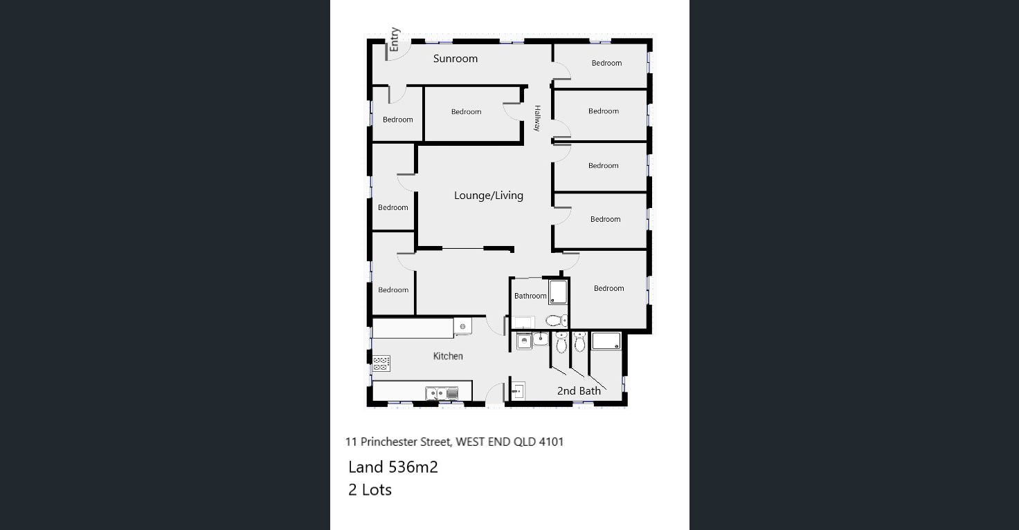Floorplan of Homely house listing, 11 Princhester Street, West End QLD 4101